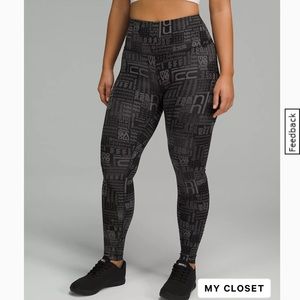 Lululemon Wunder Train Contour Fit 28” Size 4 Ombré Black Multi